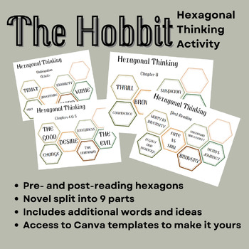 Preview of Hexagonal Thinking Activity | The Hobbit | Print and Go