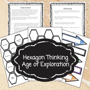 Preview of Hexagonal Thinking - Age of Exploration-Premade, differentiated engaging project