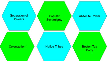 Preview of Hexagonal Thinking- American Revolution AND A New Nation- 2 for 1 special