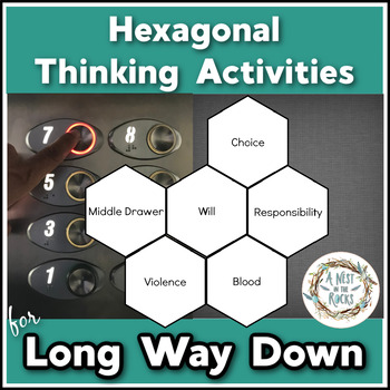 Preview of Hexagonal Thinking Analysis Activities Jason Reynolds' Long Way Down - Print 