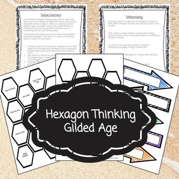 Preview of Hexagonal Thinking - Gilded Age - Premade, differentiated engaging project