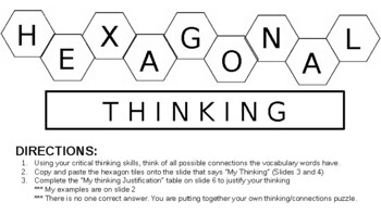 Preview of Hexagonal Thinking-Making Connections