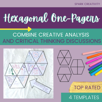 Preview of Hexagonal Thinking: One Pagers l one page templates l one pager for any novel