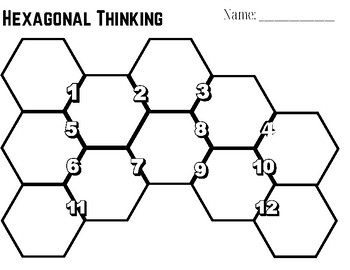 Preview of Hexagonal Thinking Template- UNIT REVIEW or END OF THE YEAR PROJECT!