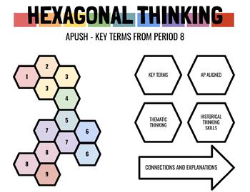 Preview of Hexagonal Thinking - US History Period 8 (1945-1980)