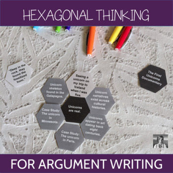 Preview of Hexagonal Thinking for Argument Writing Activity 