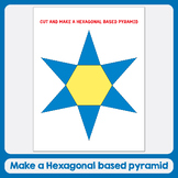 Hexagonal based pyramid Cut Out Template