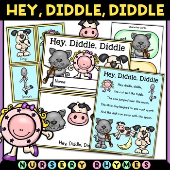 Preview of Hey Diddle Diddle Activities | Nursery Rhymes Books & Sequencing Cards