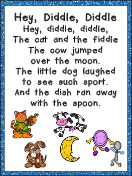 Hey Diddle Diddle Book, Poster, and MORE - Preschool Kindergarten ...
