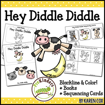 Preview of Hey Diddle Diddle Books & Sequencing Cards