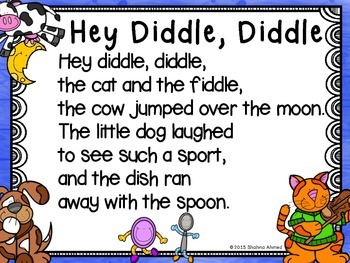 Hey Diddle Diddle Literacy Activities by Shahna Ahmed | TPT