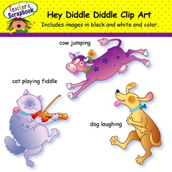 Preview of Hey Diddle, Diddle NR Clip Art