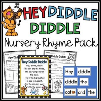 Preview of Hey Diddle Diddle Nursery Rhyme Activities | Literacy Center | Nursery Rhymes