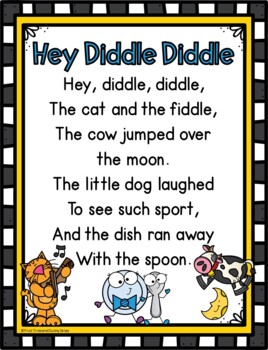 Hey Diddle Diddle Nursery Rhyme Activities | Literacy Center | Nursery ...
