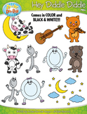 FREE Hey Diddle Diddle Nursery Rhyme Clipart {Zip-A-Dee-Do