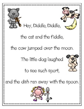 Hey Diddle Diddle Nursery Rhyme Packet by The Neon Classroom Teacher