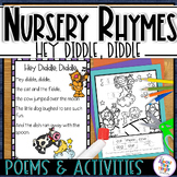 Hey Diddle Diddle - Nursery Rhyme Poem Posters and Workshe