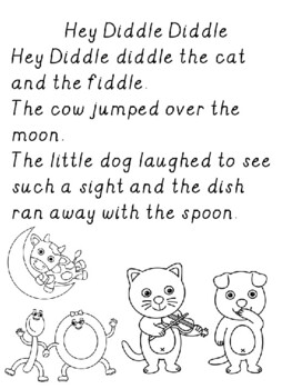 Hey Diddle Diddle Nursery Rhyme and Student Book by Clark's Spark