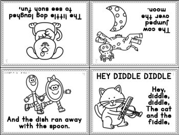 hey didddle diddle nursery rhyme a4 glossy poster Print picture,gift 3 