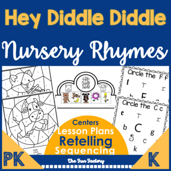 Preview of Nursery Rhymes Activities - Hey Diddle Diddle Sequencing & Retelling Activities