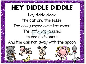Build a Poem ~ Hey Diddle Diddle ~ Pocket Chart Center by Sarah Griffin