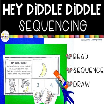 Preview of Hey Diddle Diddle Sequencing | Nursery Rhymes Retelling Cards