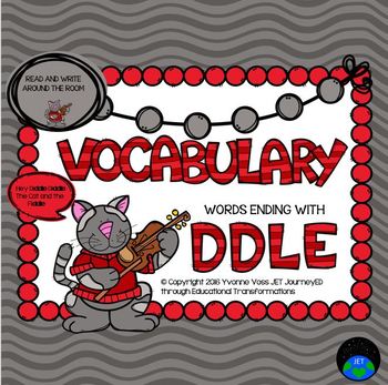 Preview of Hey Diddle Diddle - Words ending in ddle Read and Write Around the Room