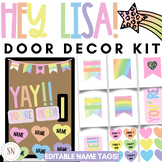 Hey Lisa! Bright & Happy Door Decor | Editable | *NEW