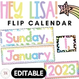 Bright & Happy Flip Calendar | Date Flip Cards | Editable | *NEW