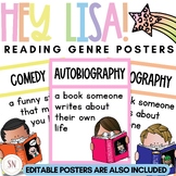 Hey Lisa! Bright & Happy Genre Posters | Editable | *NEW