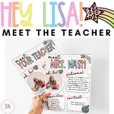 Hey Lisa! Bright & Happy Meet the Teacher Templates | Edit