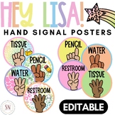 Hey Lisa! Bright & Happy Multicultural Hand Signal Posters