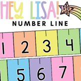 Hey Lisa! Bright & Happy Number Line | Editable | *NEW