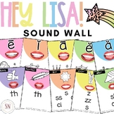 Hey Lisa! Bright & Happy Sound Wall | Editable | *NEW