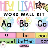 Hey Lisa! Bright & Happy Word Wall Kit | Editable | *NEW