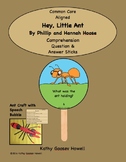 Hey, Little Ant - Comprehension Question & Answer Sticks & Craft