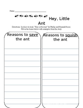 Preview of Hey, Little Ant Lesson Sheets