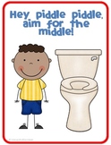 Hey piddle piddle, aim for the middle! {FREE POSTER}