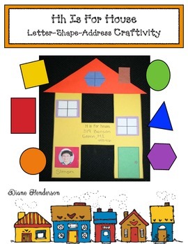 Preview of Free Letter Craft: "Hh Is For House!" Letter, 2D Shapes & Address Craftivity