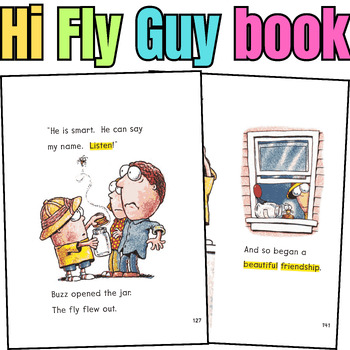 Preview of Hi! Fly Guy Book Study - Words To Know Activity Vocabulary Reader Context Cards