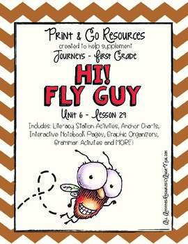 Preview of Hi! Fly Guy - Journeys First Grade Print and Go