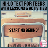 Hi-Lo Short Story for High School Reading Guide with Activ