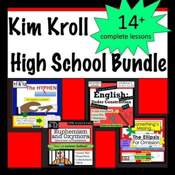 Preview of The High School Bundle-  Language Arts Lessons, PPTs & More!