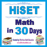HiSET Math in 30 Days + 2 full-length HiSET Math practice tests