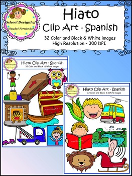 Preview of Hiato Clip Art en Español / Hiatus Clip Art in Spanish(School Designhcf)