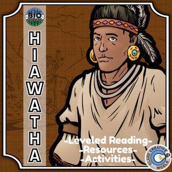 Preview of Hiawatha Biography - Reading, Digital INB, Slides & Activities