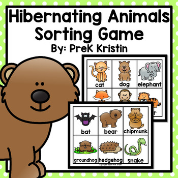 Preview of Hibernating Animals Sorting Game