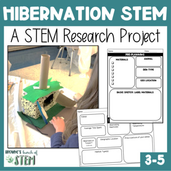 Preview of Hibernating Research & STEM Project 3-5 | {Digital & Printable}