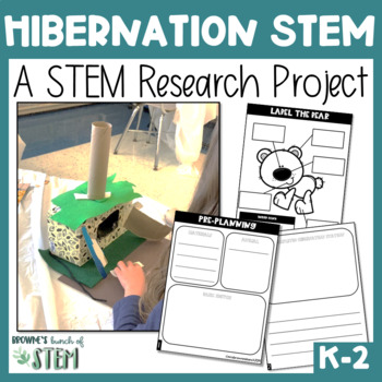 Preview of Hibernating Research & STEM Project K-2 | {Digital & Printable}