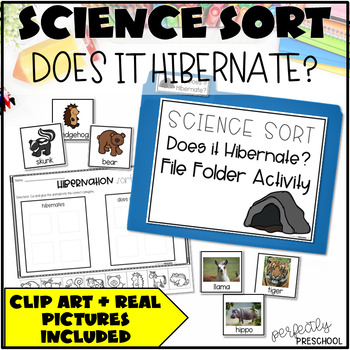 Preview of Hibernation Animal Sort Center Activity for Preschool & Kindergarten